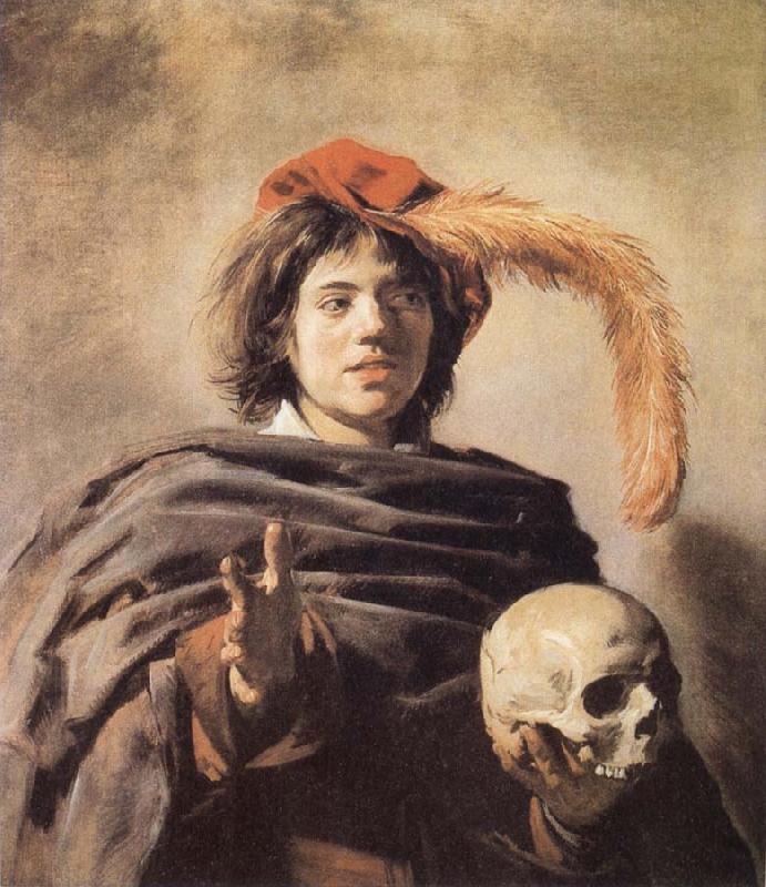 Frans Hals Young man with a skull Germany oil painting art